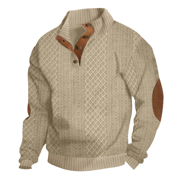 Elegancki sweter męski z dzianiny, idealny na chłodne dni
