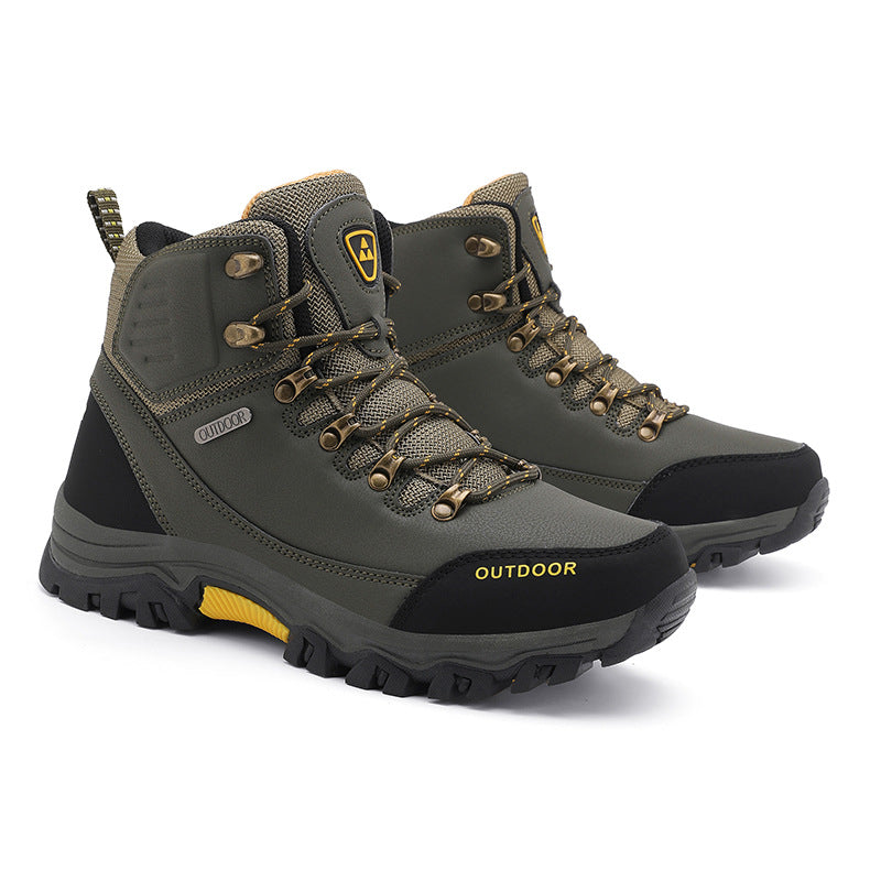 Męskie buty trekkingowe All-Terrain w kolorze khaki, idealne na górski szlak i outdoor.