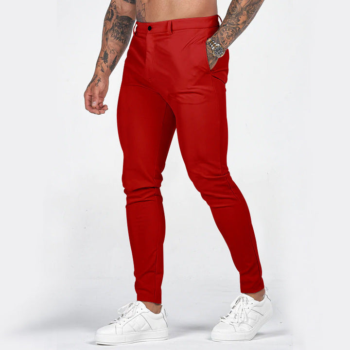 Eleganckie spodnie męskie chinos z dopasowaną nogawką slim