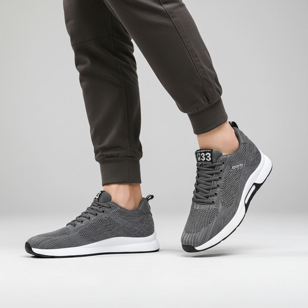 Beżowe męskie sneakersy podwyższające na co dzień