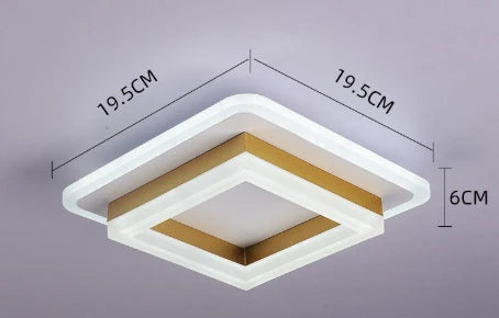Sufitowa lampa LED w nowoczesnym stylu prezentowana z bliska