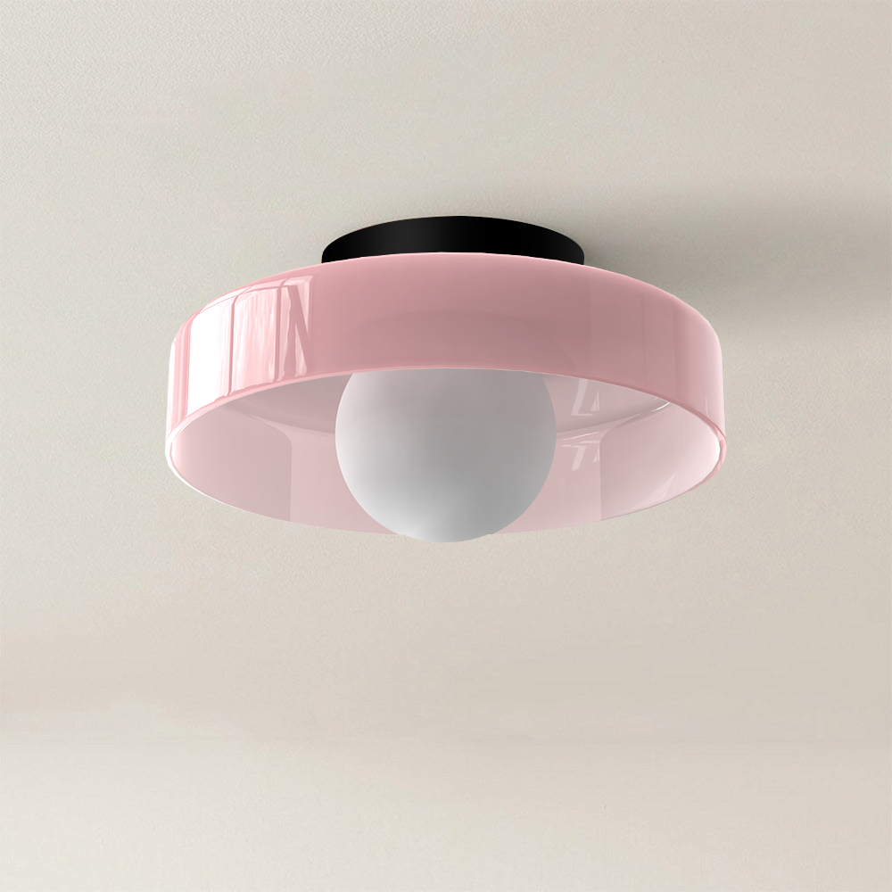 Estetyczna okrągła lampa LED do eleganckiej sypialni