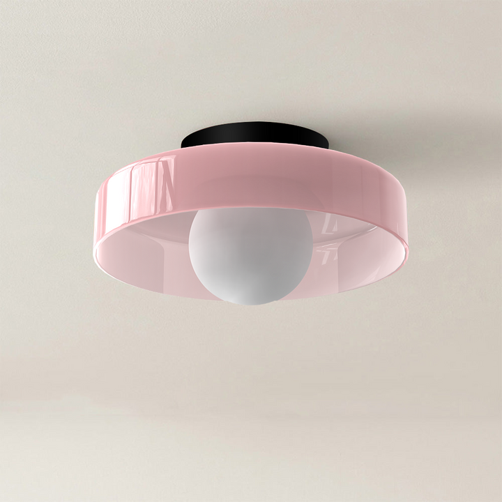 Estetyczna okrągła lampa LED do eleganckiej sypialni