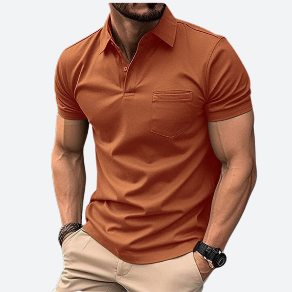 Męska koszulka polo casual chic w eleganckim stylu codzienna