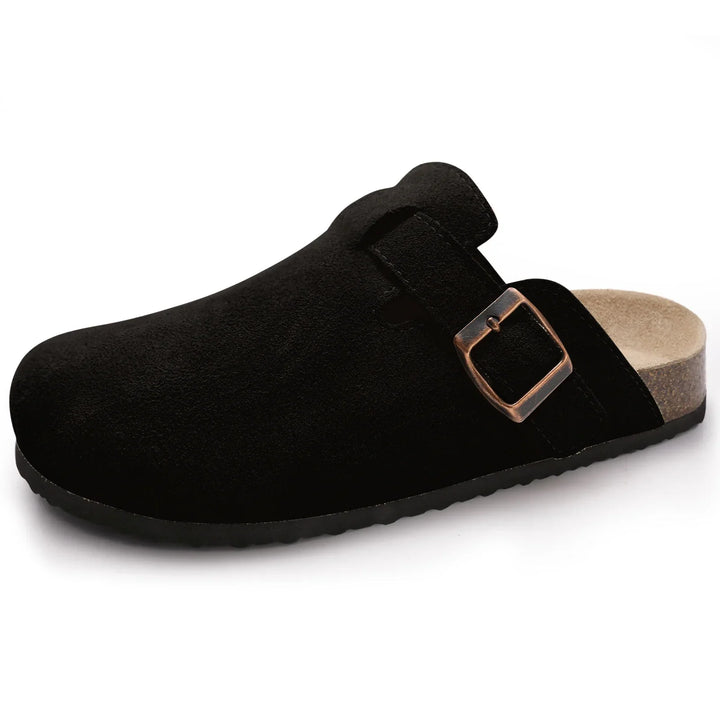 Eleganckie pantofle damskie z klamrą, wygodne buty do codziennych stylizacji