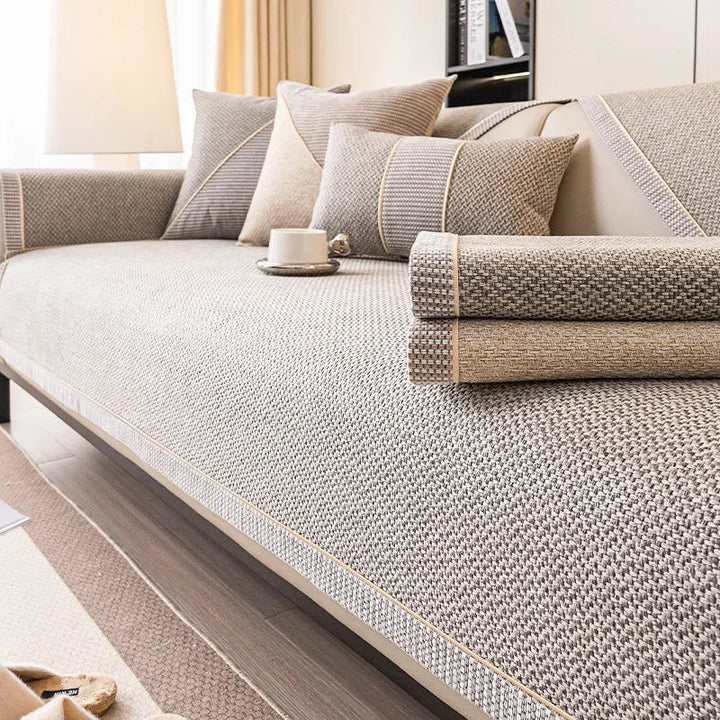 Elegancka narzuta na kanapę chroniąca mebel przed plamami