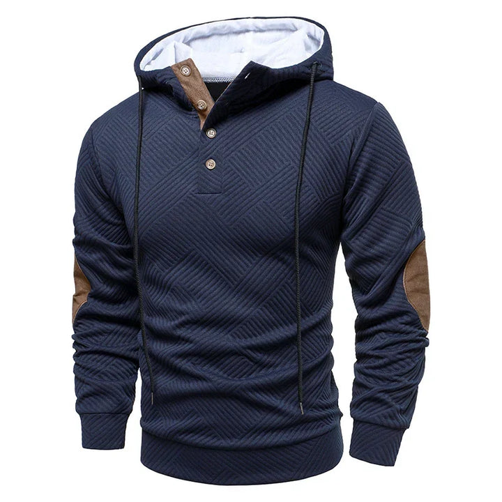 Męski szary sweter z kapturem Bradley, wygodna bluza casual