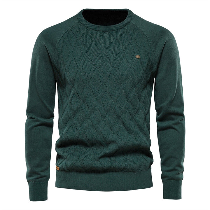 Wygodny sweter w romby męski odzież męska wysokiej jakości