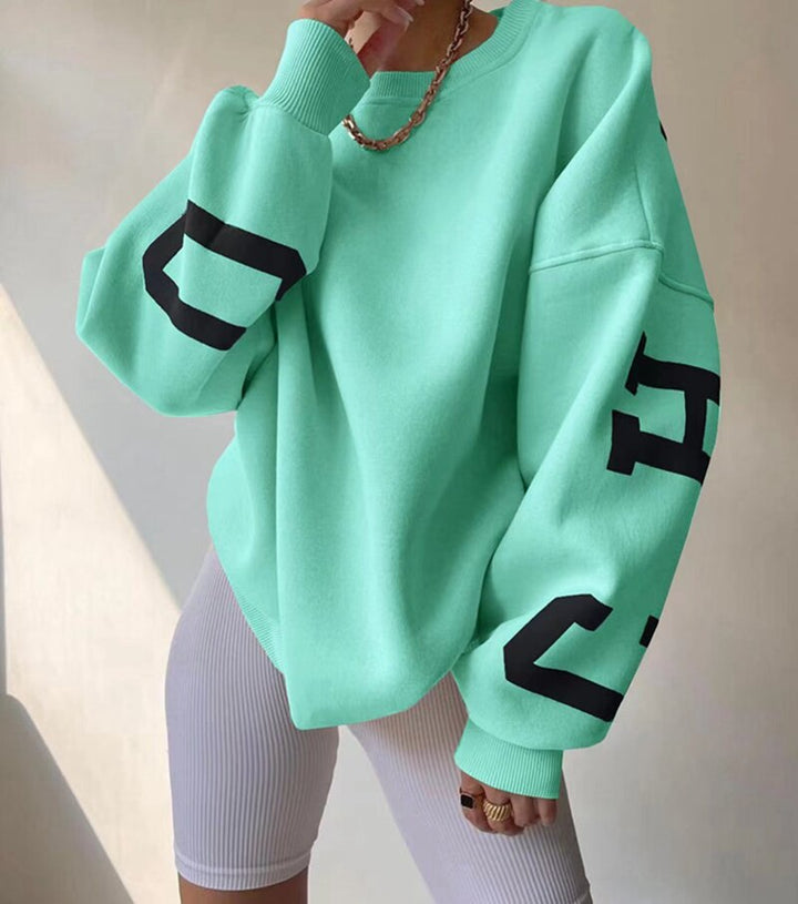 Luźna bluza damska casual, widok z tyłu
