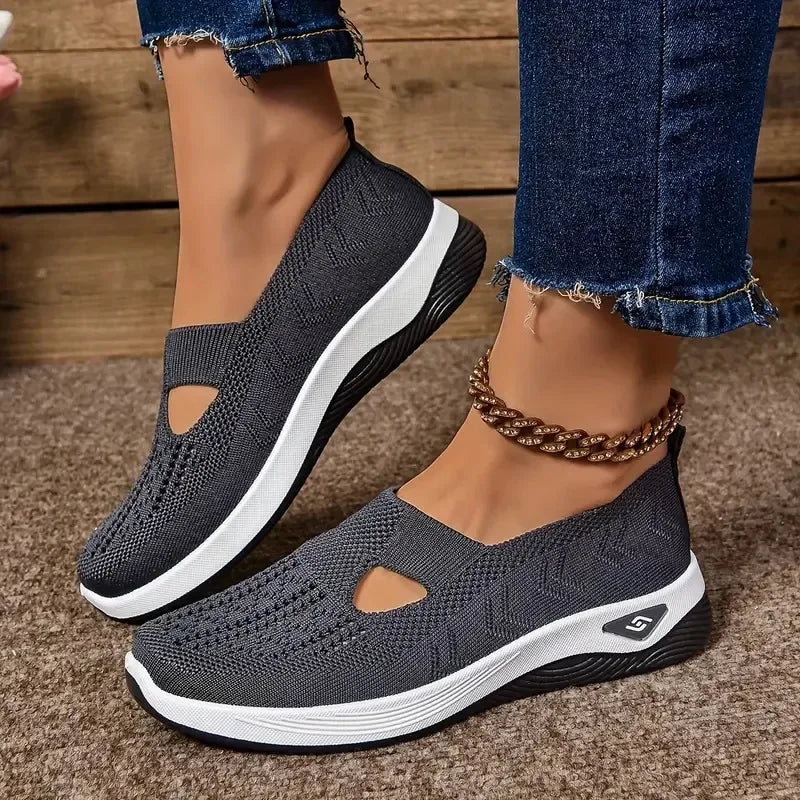 Stylowe buty damskie sportowe lekkie, prezentacja profilu obuwia