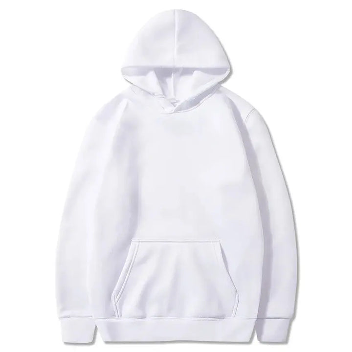 Biała bluza z kapturem unisex w stylu casual