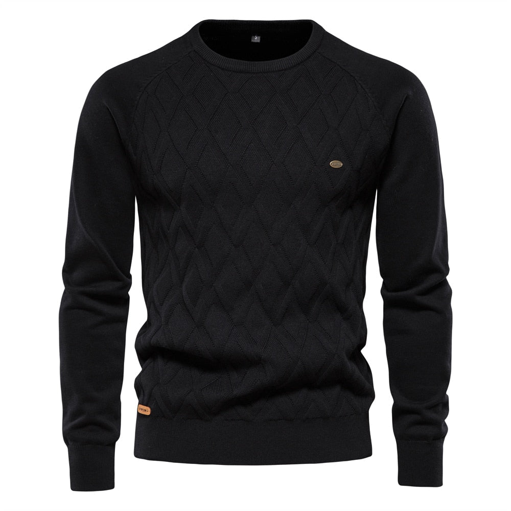 Stylowy sweter męski w romby idealny na codzienne wyjścia