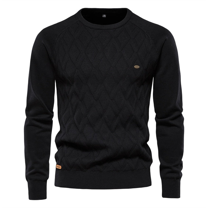 Stylowy sweter męski w romby idealny na codzienne wyjścia