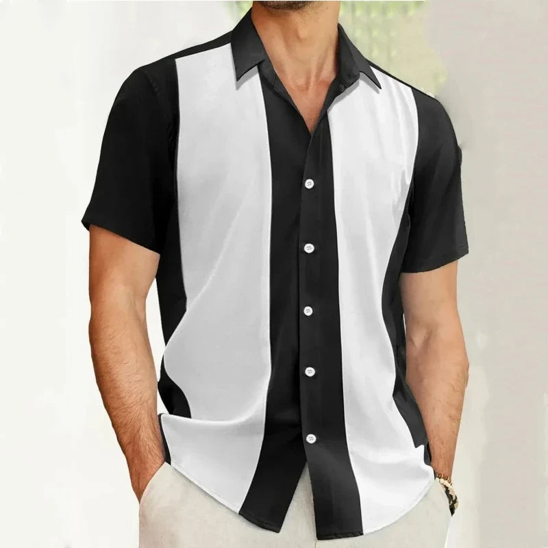 Elegancka koszula casual męska w stylu vintage