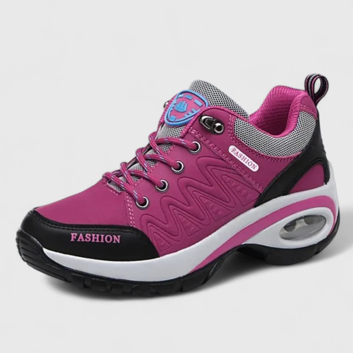 Szare antypoślizgowe obuwie zimowe damskie, wygodne sneakersy