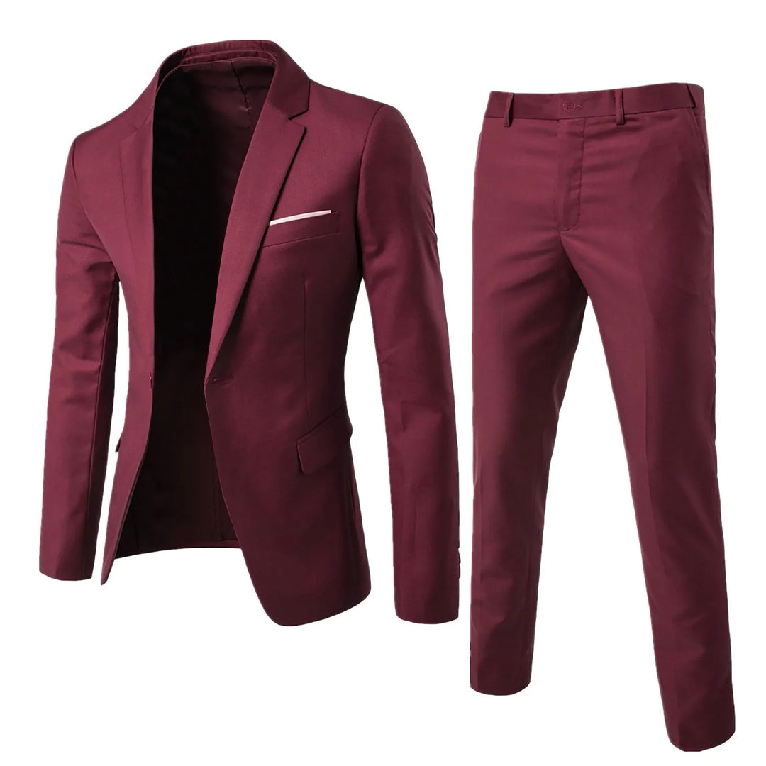 Wizytowy garnitur męski slim fit, idealny zestaw na uroczystości