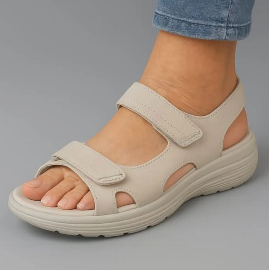 Wygodne buty letnie czarne z anatomiczną wkładką i paskami na rzep