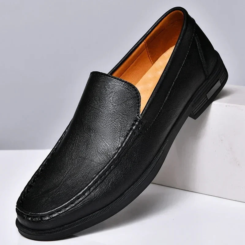 Eleganckie buty męskie wsuwane mokasyny skórzane
