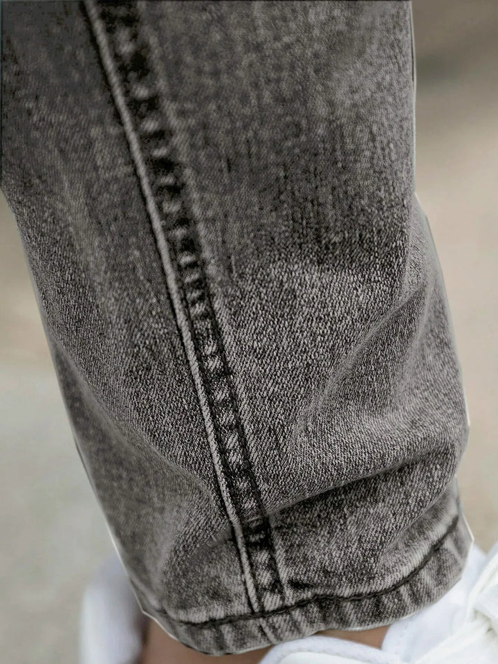 Czarne męskie jeansy skinny z przetarciami i dopasowanym krojem