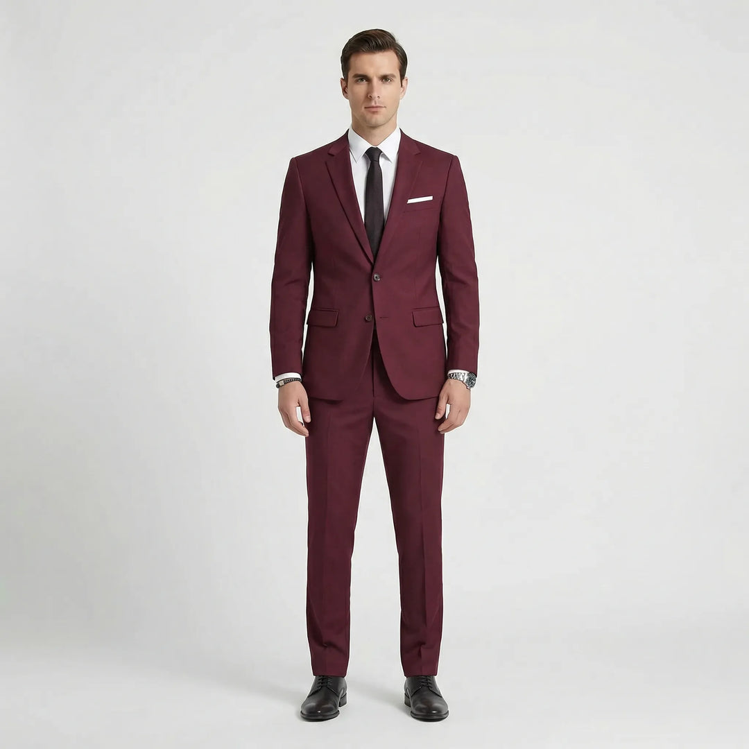 Stylowy garnitur męski slim fit Noel, zbliżenie na materiał