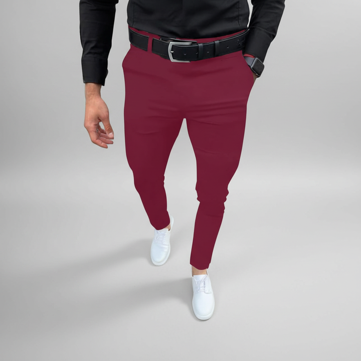 Klasyczne spodnie męskie slim fit Pascal, ostatnie ujęcie detali