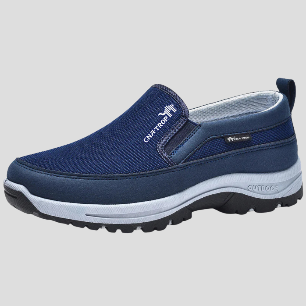 Męskie niebieske buty ze wsparciem ortopedycznym