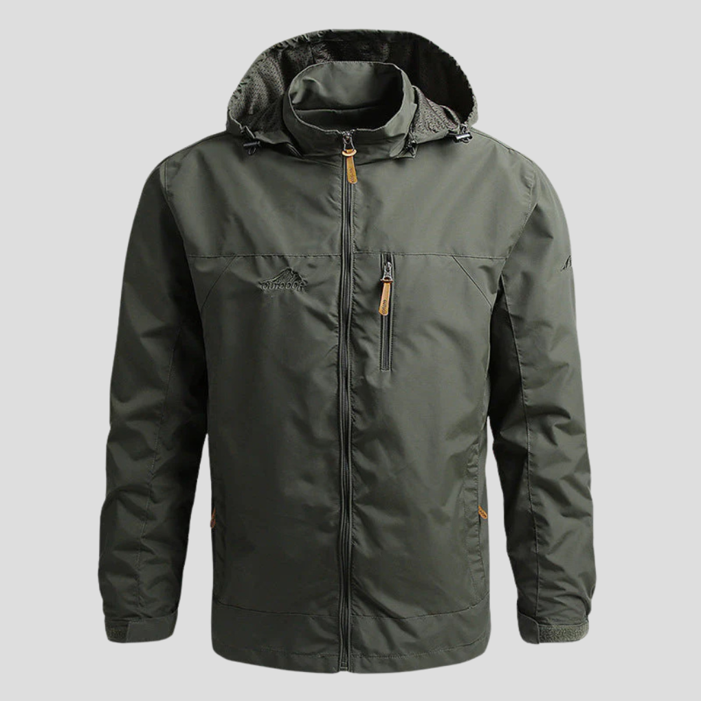Męska zielona kurtka softshell outdoorowa