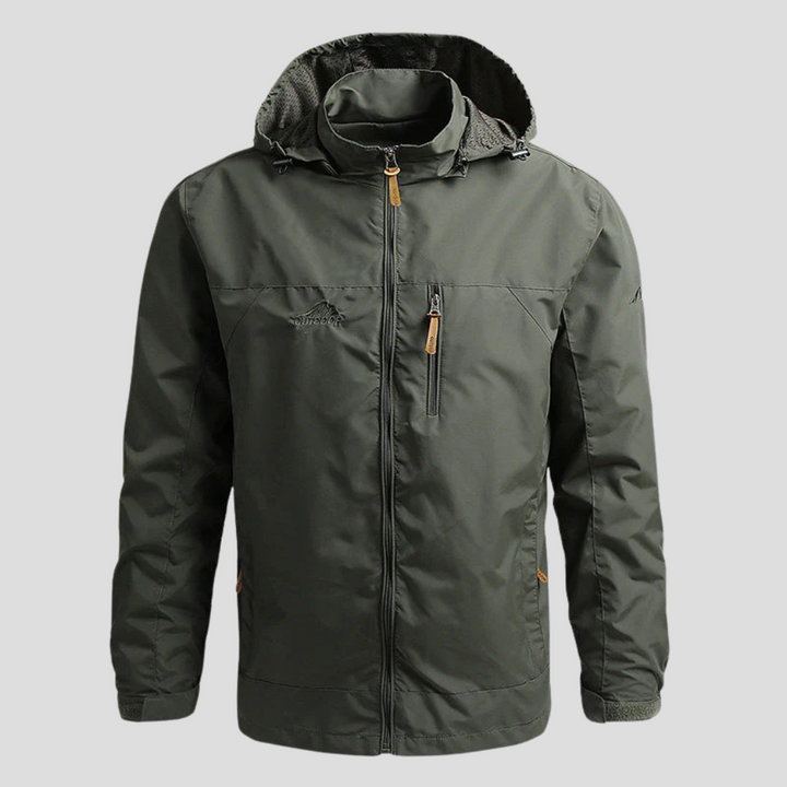Męska zielona kurtka softshell outdoorowa