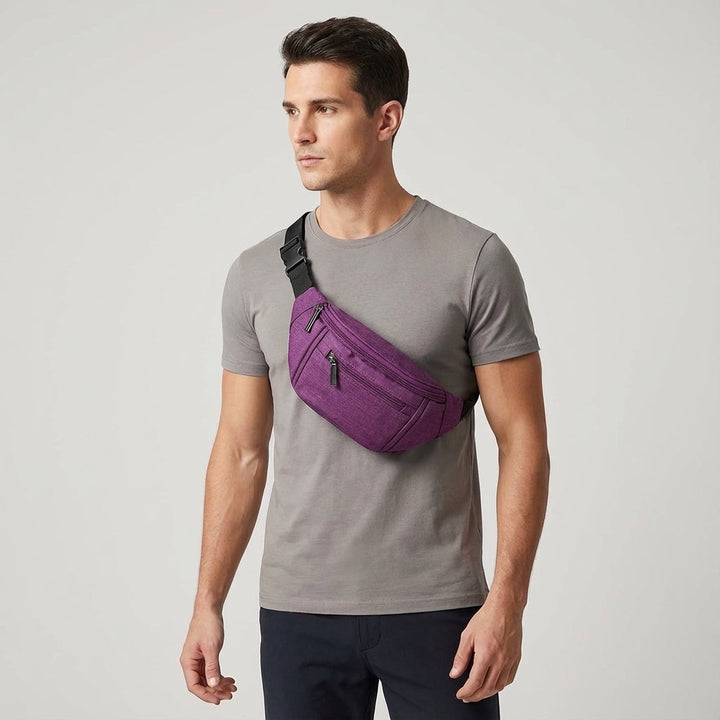 Fioletowa torba na ramię crossbody, idealna na podróż i co dzień