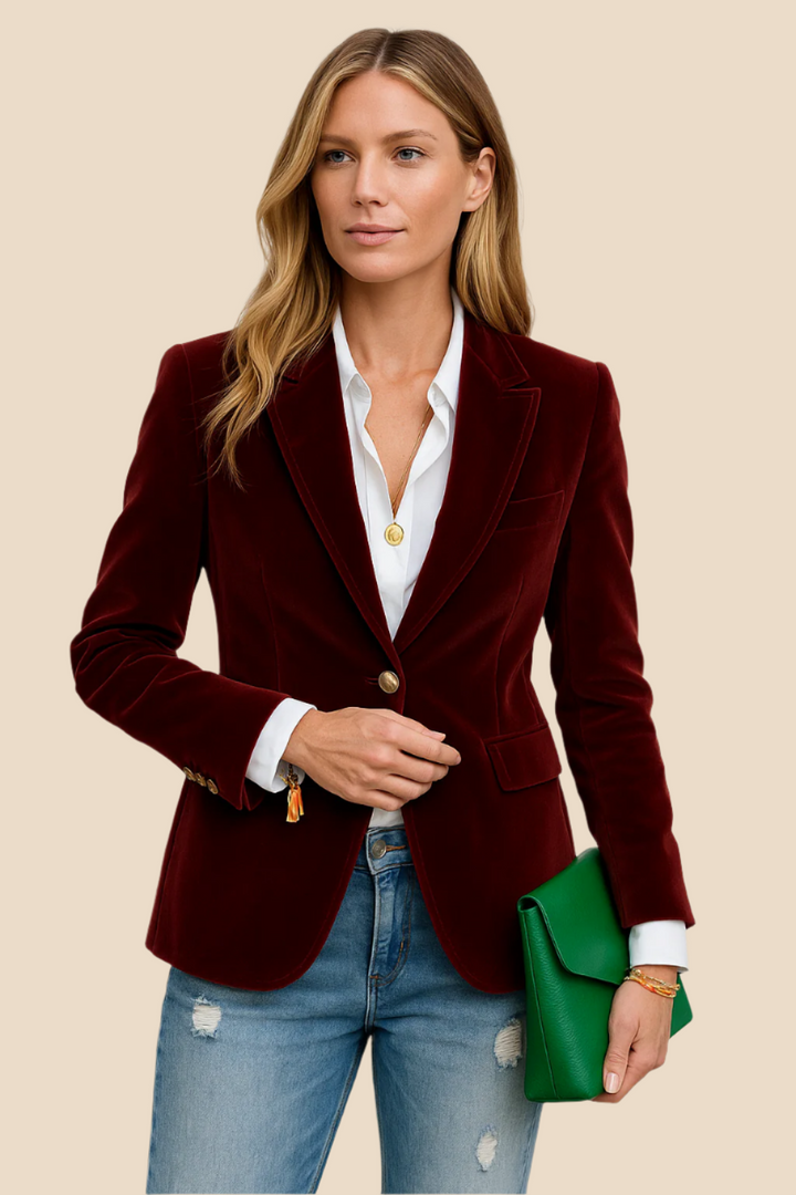 Klasyczna marynarka z klapami jako elegancka odzież damska