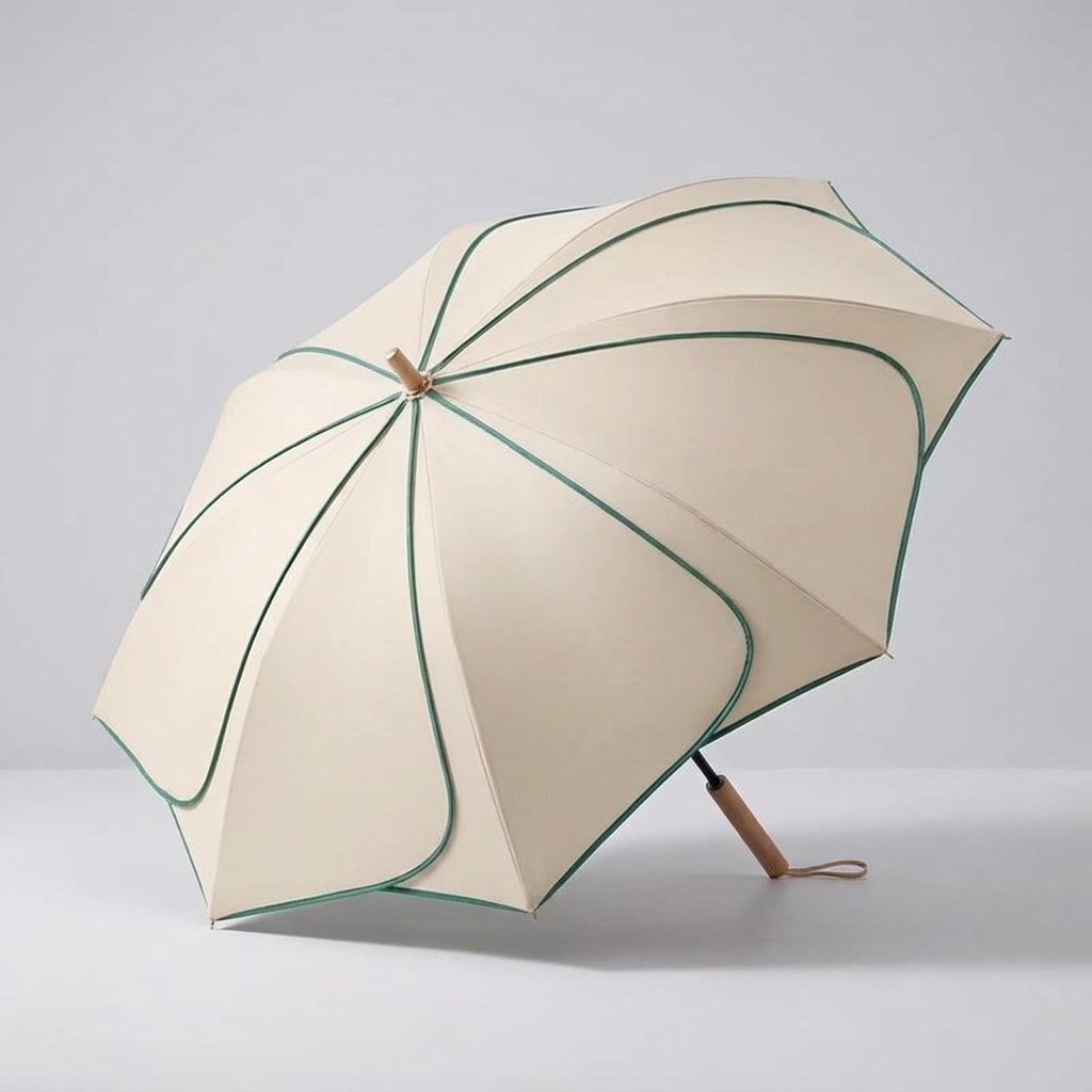 Kwiatowy parasol z ochroną UV i hydrofobową powłoką w zbliżeniu