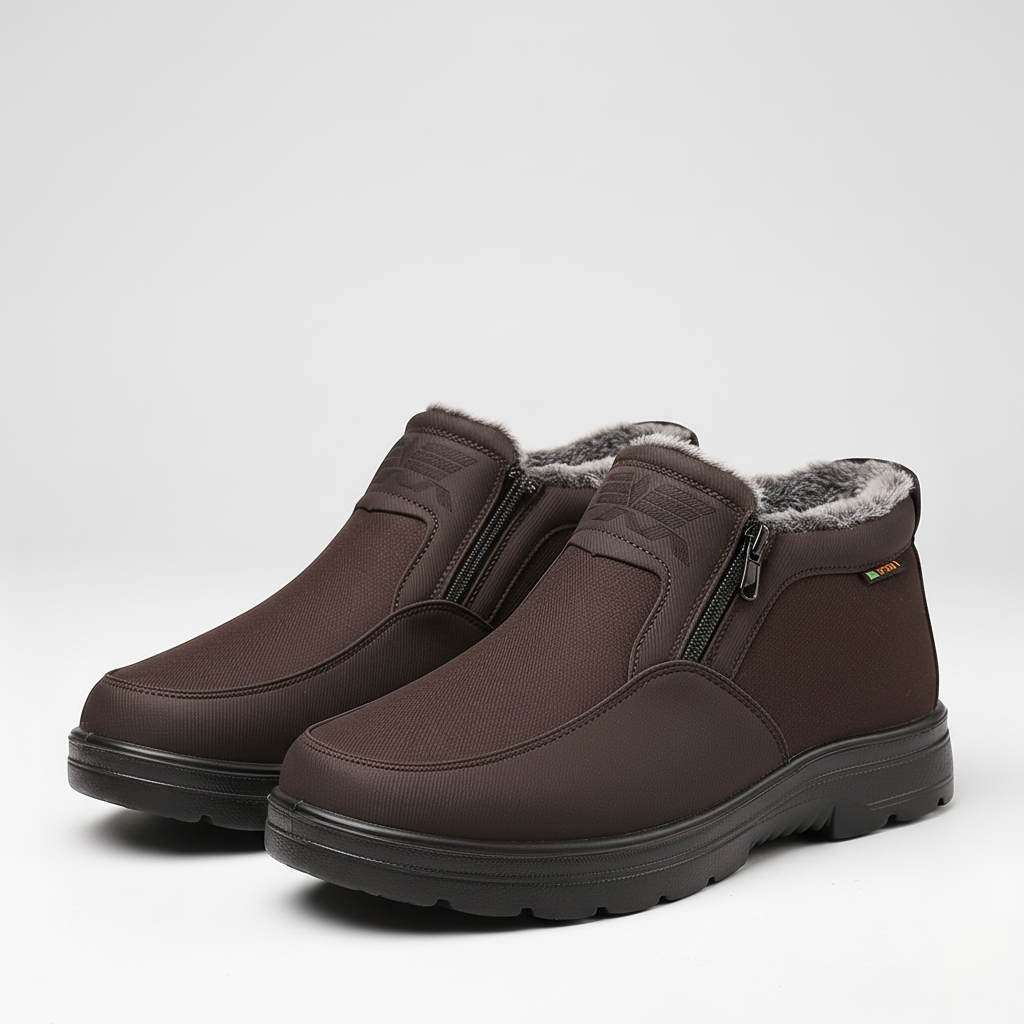 Stylowe czarne buty zimowe męskie Lukas w stylizacji codzienne