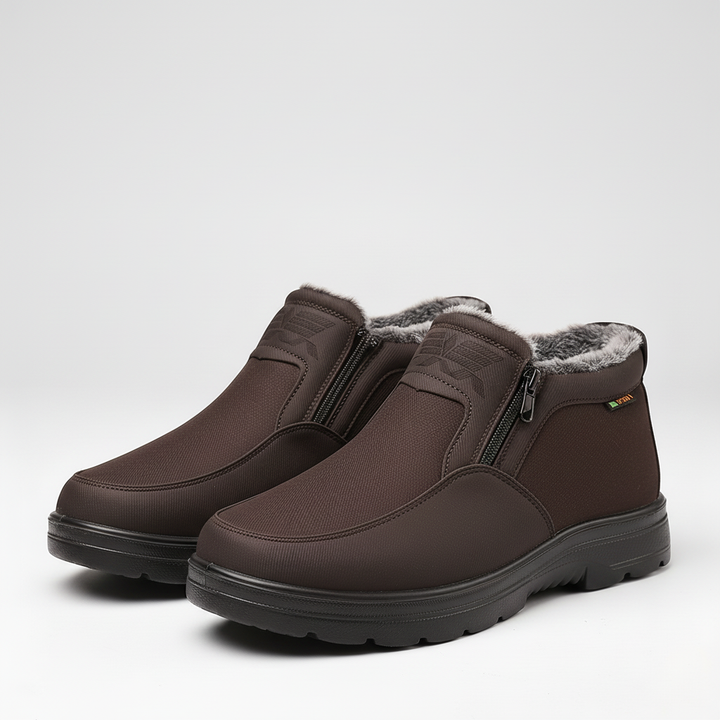Stylowe czarne buty zimowe męskie Lukas w stylizacji codzienne