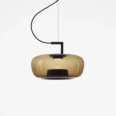 Dodatki do wnętrz - designerska szklana lampa wisząca