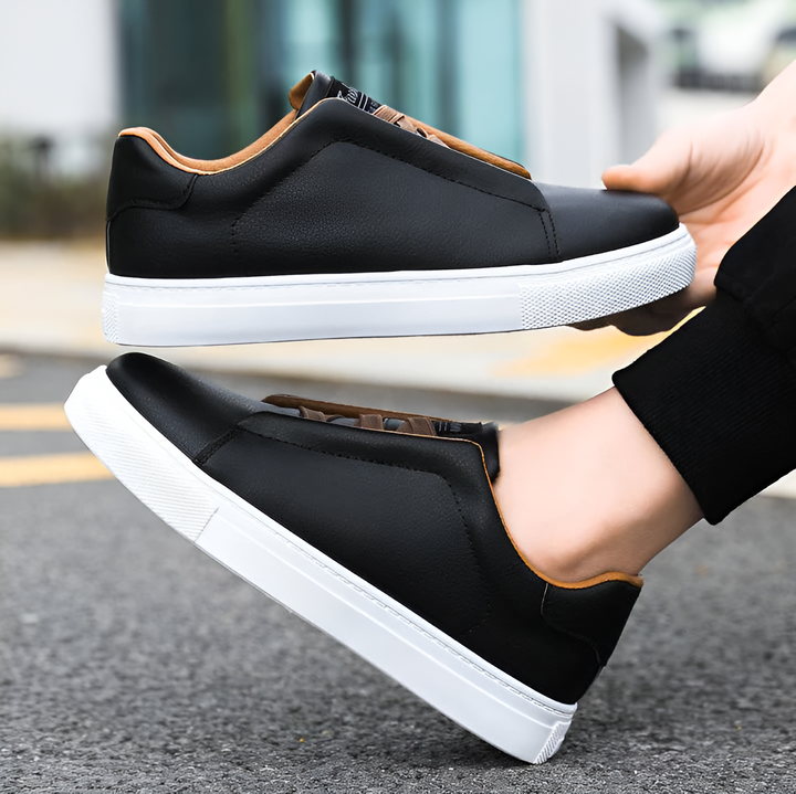 Stylowe męskie sneakersy Patryk, brązowe buty do codziennego użytku