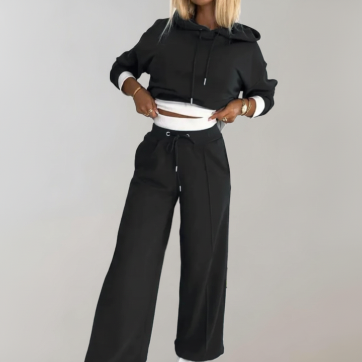 Damski dres casual w kolorze beżowym z miękkiego materiału
