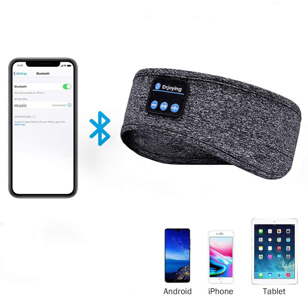 Opaska na głowę ze słuchawkami Bluetooth w kolorze granatowym
