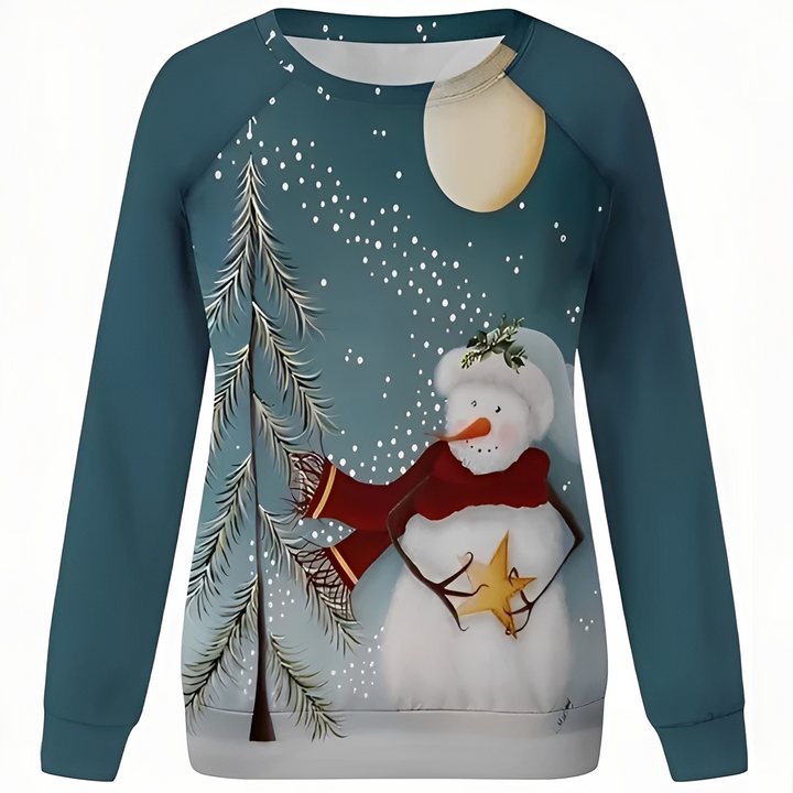 Czerwony lub wzorzysty sweter damski z reniferem na święta