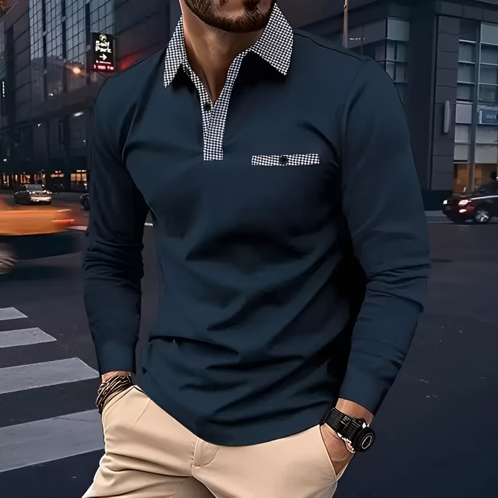 Męska elegancka koszula z długim rękawem Dansel w modnym stylu casual do pracy
