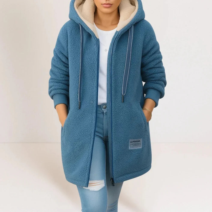 Ciepła damska bluza z kapturem w jesiennym stylu casual