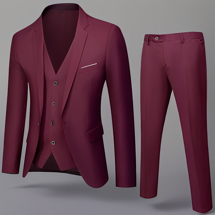 Modny zestaw męski w stylu biznesowym: elegancka marynarka i spodnie wizytowe