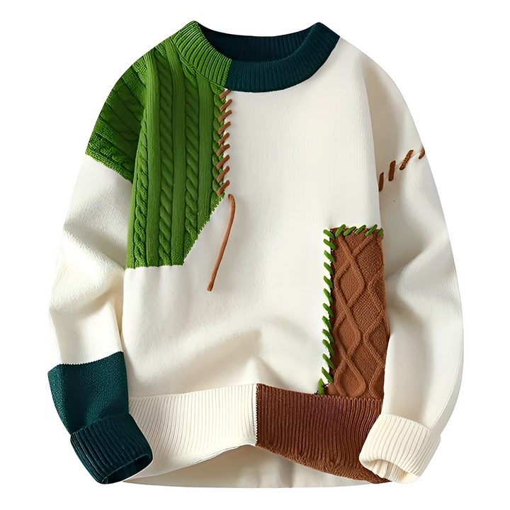 Stylowy męski sweter na jesień i zimę w stylu casual, odzież codzienna