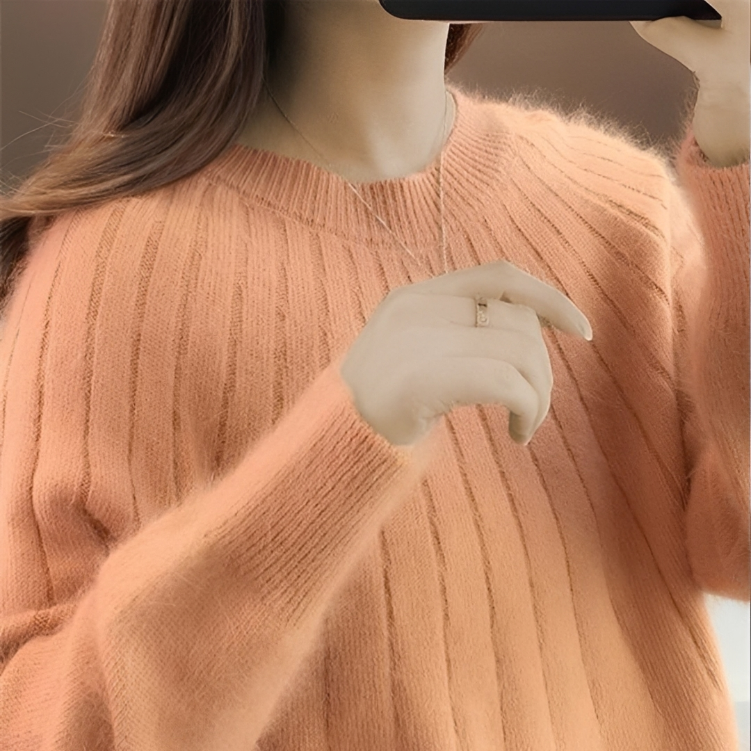 Wzorzysty sweter damski wysokiej jakości, idealny na zimę i jesień