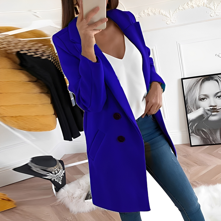 Ciepły płaszcz jesienno-zimowy damski Tiffany, modny płaszcz na chłodne dni