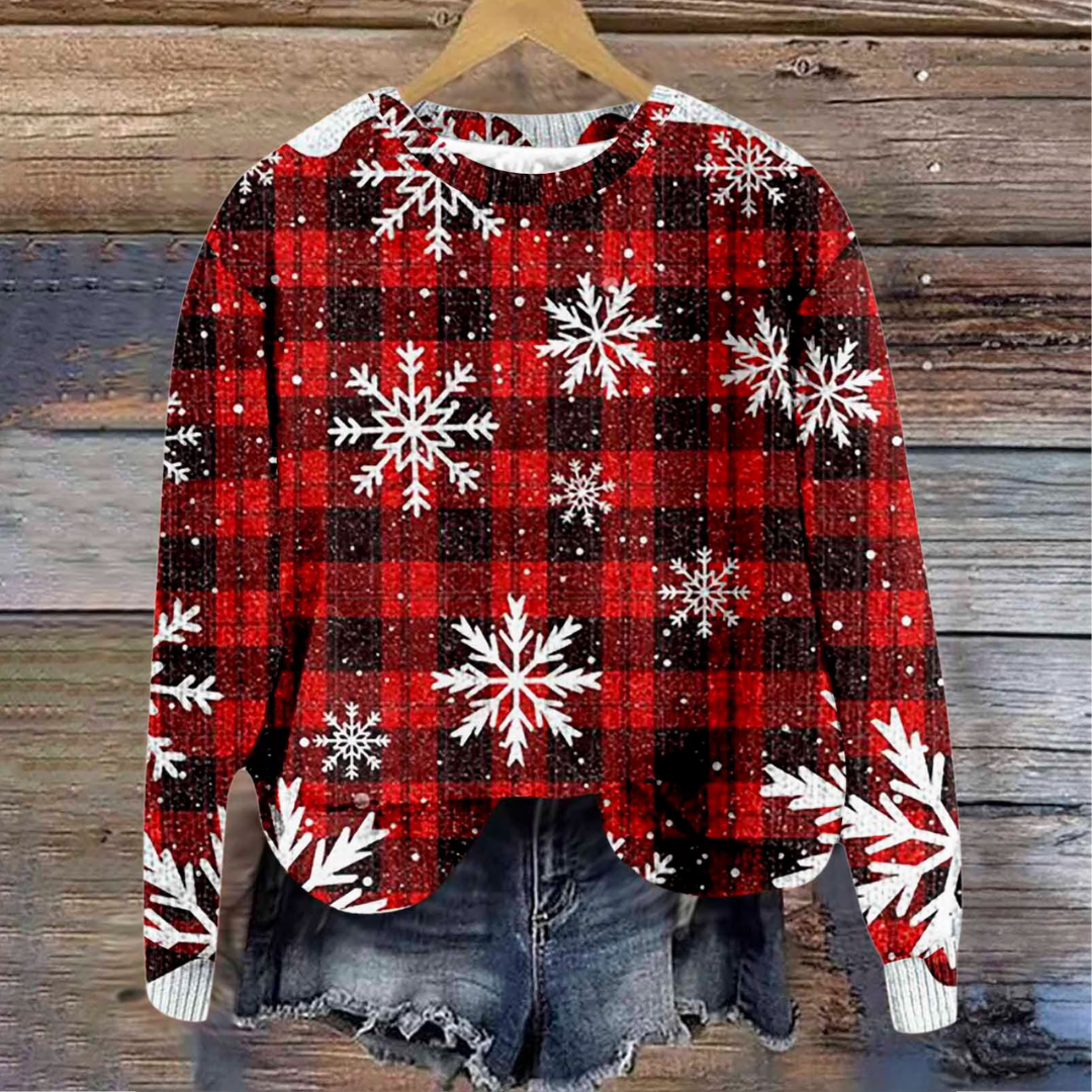 Luźny sweter damski casual, detale wykończenia kołnierza