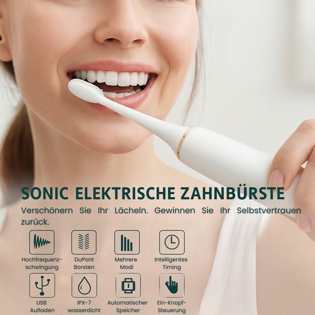 Szczoteczka soniczna do zębów i dziąseł, zapewniająca profesjonalną pielęgnację jamy ustnej. 6 trybów.