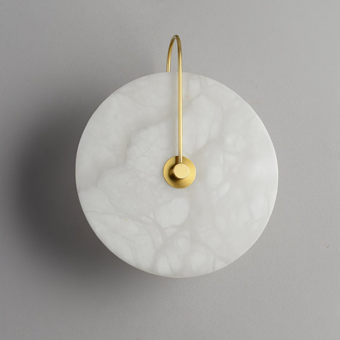 Lampa ścienna LED, alabastrowa. Tworzy przytulną atmosferę w salonie i sypialni. Designerska.