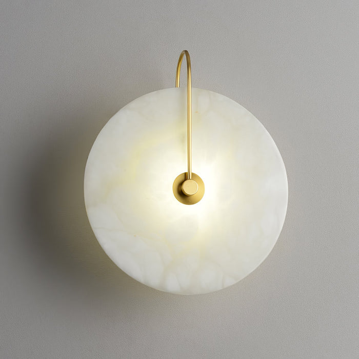 Alabastrowa lampa ścienna LED, minimalistyczna. Kinkiet do nowoczesnych wnętrz, salonu, sypialni.