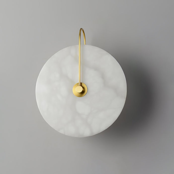 Nowoczesna lampa ścienna LED z alabastru, designerski kinkiet. Oświetlenie do salonu, sypialni.