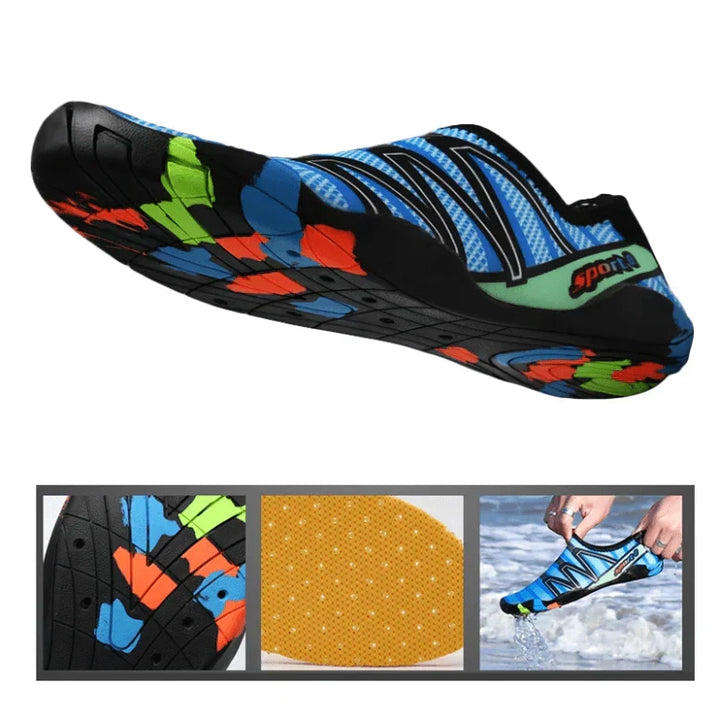 Lekkie buty sportowe do wody o oddychającej strukturze materiału